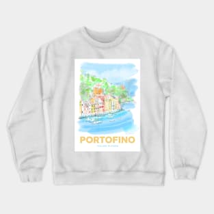 Portofino, Italian Riviera Art Crewneck Sweatshirt